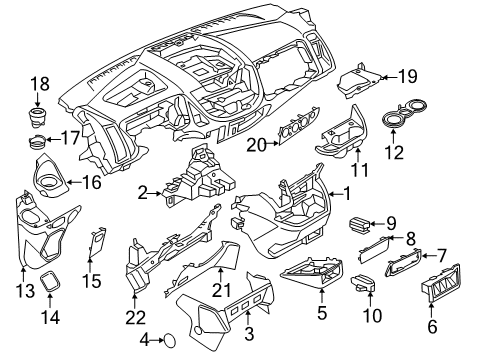 2017 Ford Transit-150 Instrument Panel Components Diagram