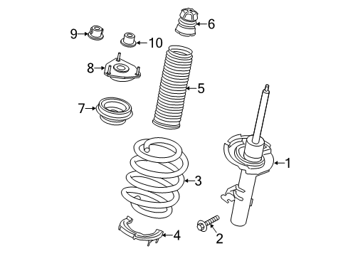 2017 Ford Transit-150 Struts & Components - Front Diagram