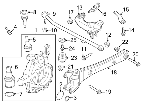 Lower Ball Joint Snap Ring Diagram for 5C3Z-3K050-BA
