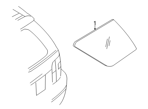 2009 Ford Taurus X Quarter Panel - Glass & Hardware Diagram