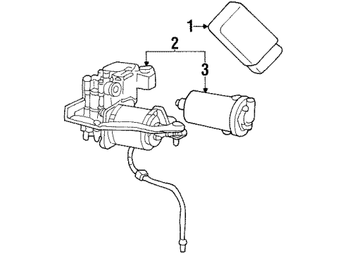 1995 Lincoln Town Car Vacuum Reservoir Diagram for F1VY-9J442-B