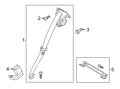2022 Ford Mustang Rear Seat Belts Diagram