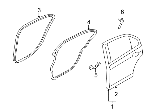 2008 Mercury Milan Rear Door Diagram