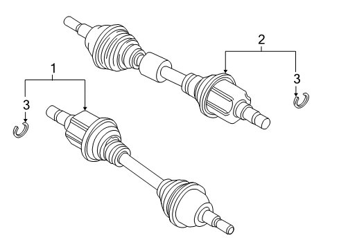2015 Ford Focus Drive Axles - Front Diagram