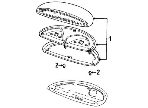 1997 Ford Taurus High Mount Lamps Diagram 2 - Thumbnail