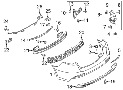 2019 Ford Fusion Rear Bumper Diagram