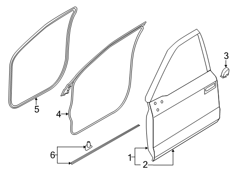 2020 Ford F-150 Front Door, Body Diagram 2 - Thumbnail