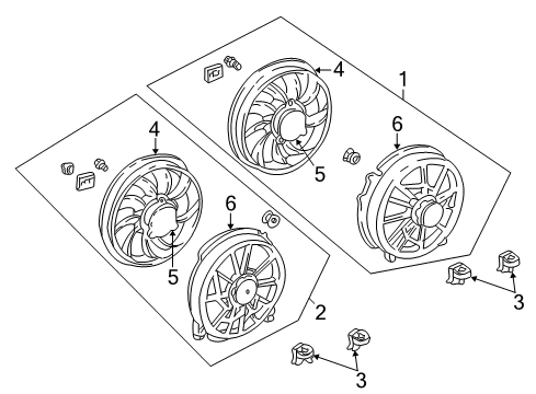 2000 Mercury Sable Cooling System, Radiator, Water Pump, Cooling Fan Diagram