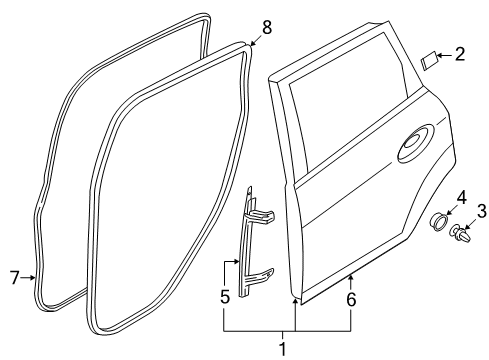 2017 Ford C-Max Rear Door Diagram