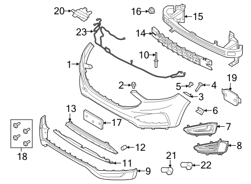 2024 Ford Edge Bumper & Components - Front Diagram 1 - Thumbnail