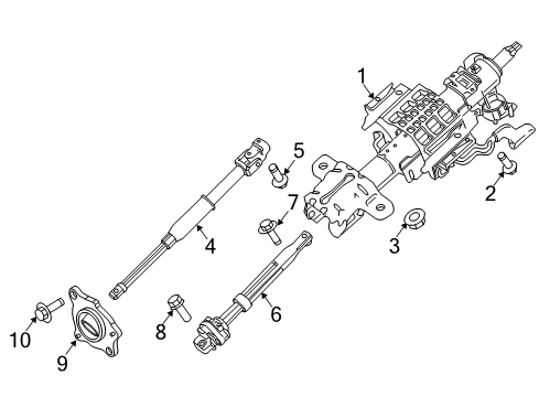 2014 Ford F-250 Super Duty Steering Column & Wheel, Steering Gear & Linkage Diagram