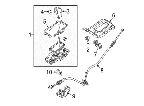2012 Lincoln MKT Front Console, Rear Console Diagram