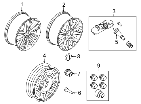2016 Lincoln MKC Wheels Diagram