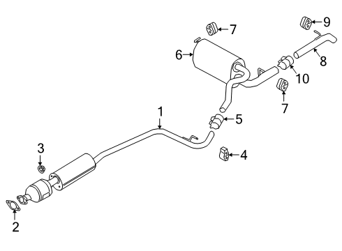2021 Ford Transit Connect Exhaust Components Diagram
