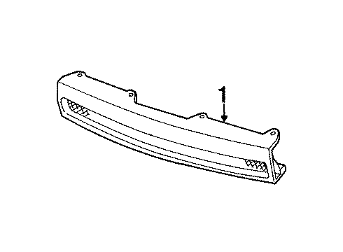 1998 Mercury Villager Grille Assembly Diagram for F6XZ-8200-BAW