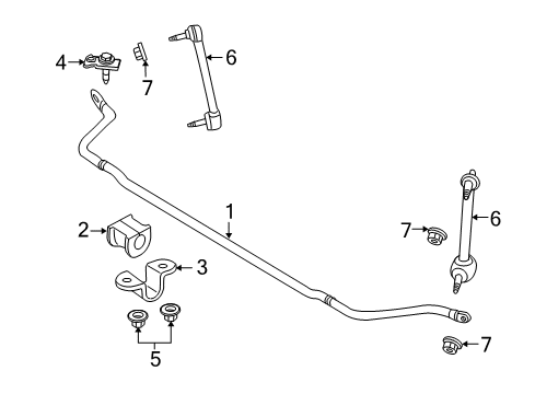2012 Lincoln Navigator Rear Suspension Components, Lower Control Arm, Upper Control Arm, Ride Control, Stabilizer Bar Diagram