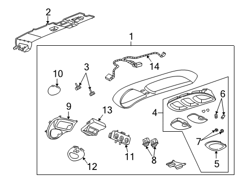 2002 Ford Expedition A/C & Heater Control Units Diagram