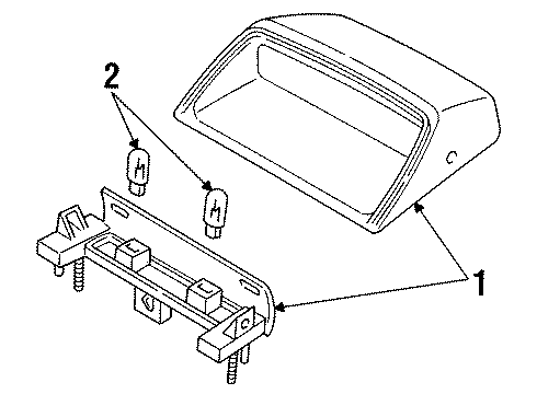 1997 Mercury Grand Marquis High Mount Lamps Diagram