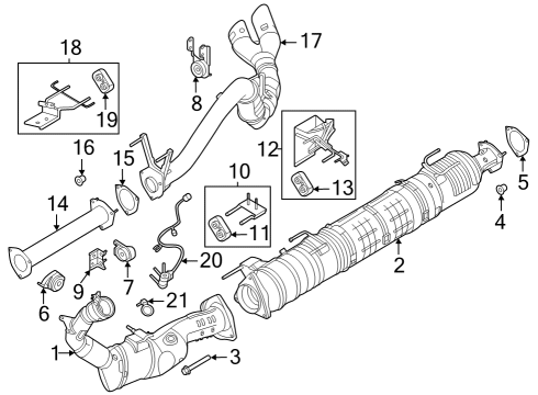 2023 Ford F-350 Super Duty Mount Bracket, Rear Diagram for HC3Z-5260-H