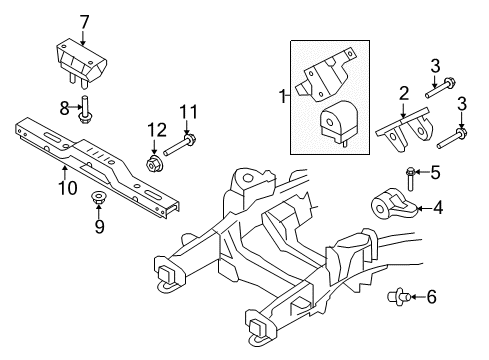 2012 Lincoln Navigator Engine & Trans Mounting Diagram
