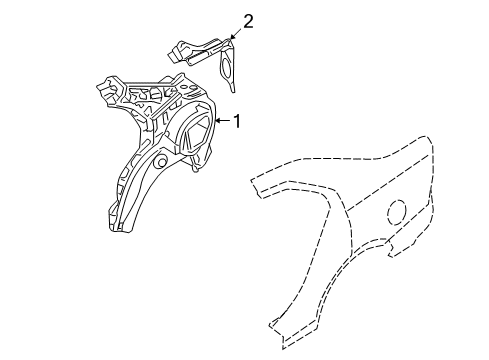 2007 Ford Fusion Inner Structure - Quarter Panel Diagram