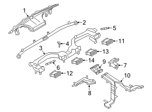 2022 Ford Police Interceptor Utility Ducts Diagram 1 - Thumbnail