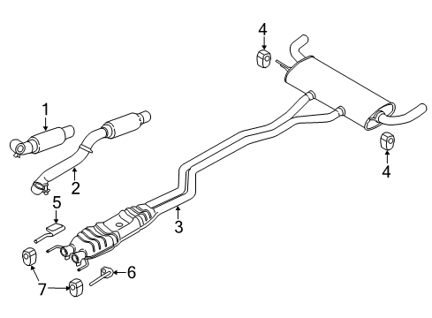 2022 Ford Edge Exhaust Components Diagram
