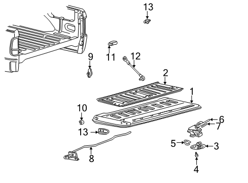 2003 Ford F-150 Tail Gate Diagram