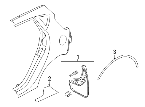 2019 Ford Fiesta Exterior Trim - Quarter Panel Diagram