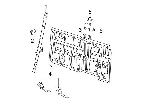 2008 Ford F-150 Rear Seat Belts Diagram