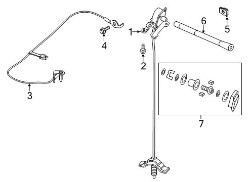2018 Ford F-250 Super Duty Carrier & Components - Spare Tire Diagram