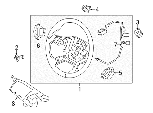 2014 Ford Escape Audio Switch, Lower Passenger Side Diagram for BK2Z-9C888-A