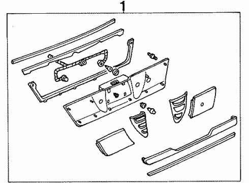 2000 Ford Crown Victoria Reflector Panel, Rear Diagram for 3W7Z-13A565-BBM