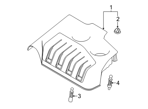 2018 Ford Explorer Engine Cover Diagram for BB5Z-6A949-C