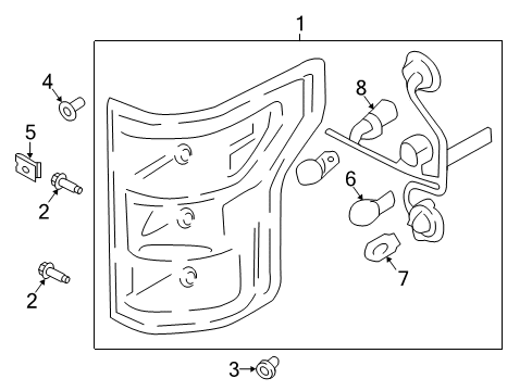 2019 Ford F-150 Bulbs Diagram