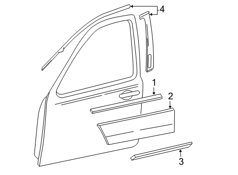 2006 Ford Freestyle Lower Cladding, Front Driver Side Diagram for 8F9Z-7420879-CAPTM