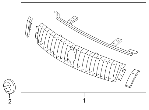 2006 Mercury Montego Grille Assembly Diagram for 5T5Z-8200-AAA