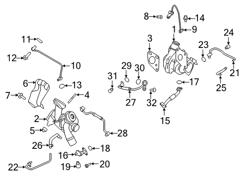 2018 Lincoln MKZ Connector Hose, Passenger Side Diagram for FB5Z-8K289-A