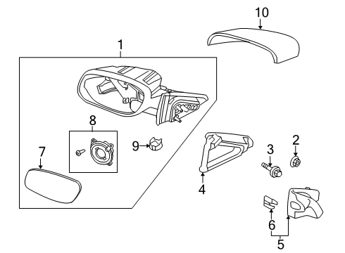 2015 Ford Police Interceptor Sedan Outside Mirrors Diagram