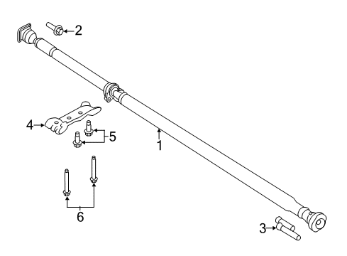 2015 Ford Police Interceptor Sedan Drive Shaft - Rear Diagram