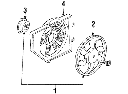 2000 Ford Escort Cooling System, Radiator, Water Pump, Cooling Fan Diagram