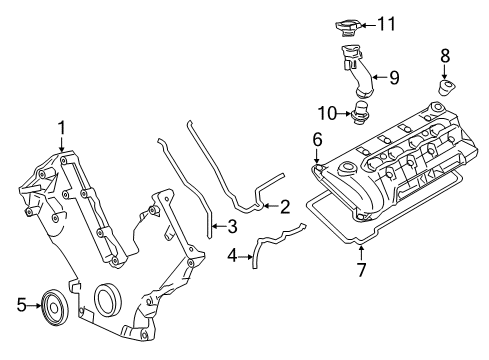 2012 Lincoln Navigator Valve & Timing Covers Diagram