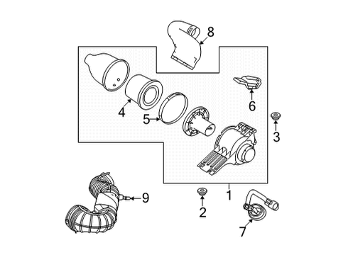 2017 Ford E-350 Super Duty Air Inlet Diagram