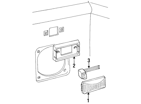 1993 Ford F-250 Rear Lamps - Side Marker Lamps Diagram