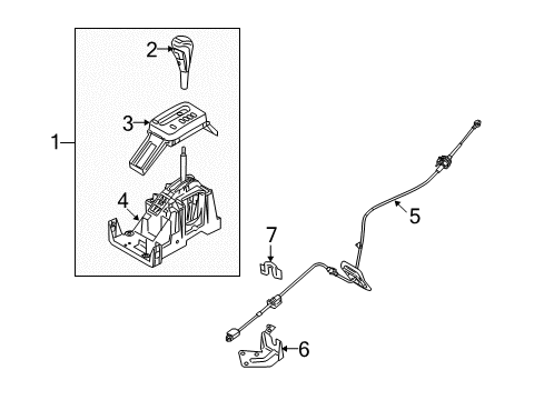 2009 Ford Taurus X Shifter Housing Diagram