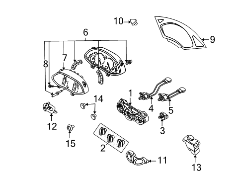 2003 Ford Focus A/C & Heater Control Units Diagram