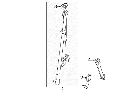 2013 Ford Expedition Second Row Seat Belts Diagram 1 - Thumbnail