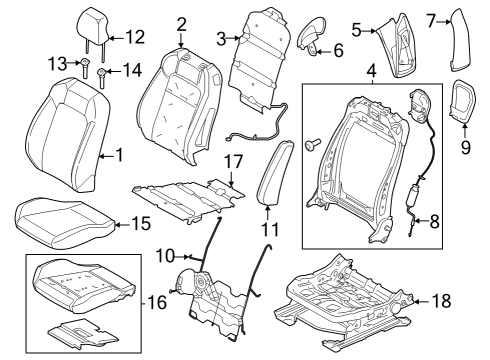 2024 Ford Mustang Front Seat Components Diagram 1 - Thumbnail