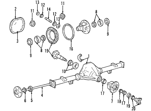 2004 Ford F-150 Heritage Rear Axle, Differential, Propeller Shaft Diagram