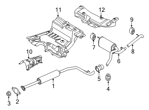 2014 Ford Transit Connect Exhaust Components Diagram